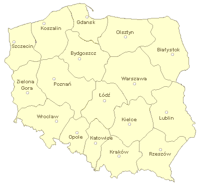 pre 1975 Polish provinces
